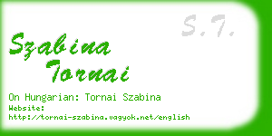 szabina tornai business card